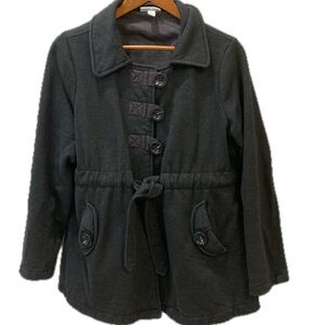 Maternity Gray Liz Lange for coat. Soft, mid weight fabric has a size L